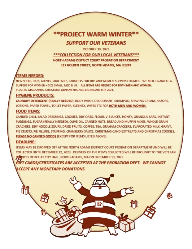 Project Ware Winter informational poster