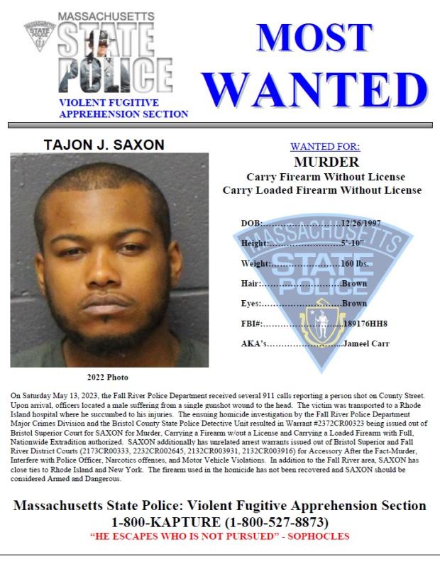 Tajon J. Saxon Most Wanted Poster