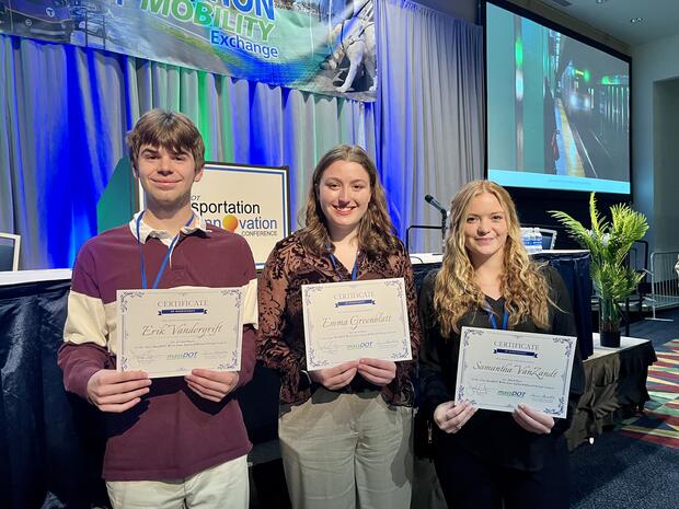 2024 Billboard Design Contest winners at the MassDOT Innovation Conference