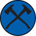 Two crossed axes