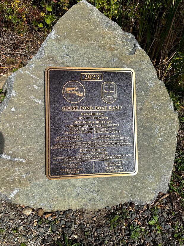 Funds raised were used to construct the granite stone and plaque to honor Evan and his passion for the outdoors. 