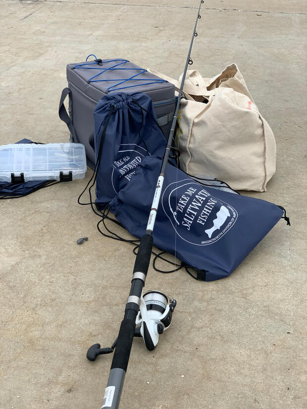 DMF distributed over 120 rods and starter kits at the Fort Tabor fishing clinic.