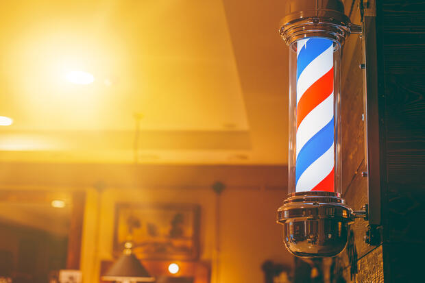 A barbershop pole.