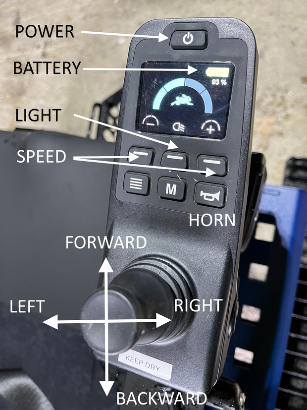 Trackchair rider controller.