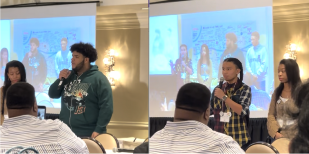 Gardening the Community Youth presenting at a conference in D.C.