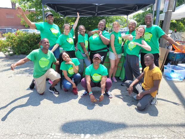 MFFC Staff posing for a silly group picture.