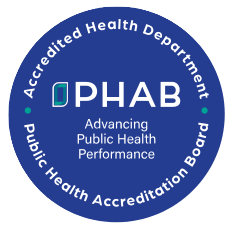Accredited Health Department seal issued by the Public Health Accreditation Board