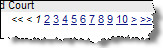 Screenshot of numbers used to navigate search results pages for Land Court case searches.