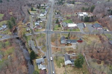 Arial view of the project site