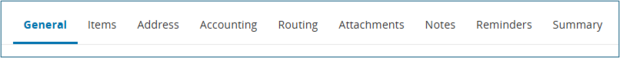 COMMBUYS Tabs showing it is a tab-based system that is worked through from left to right.