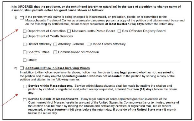 Interested persons for notice on citation