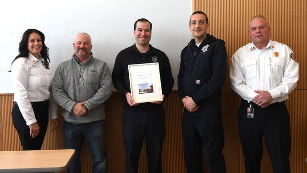 Special Operations staff receiving an award