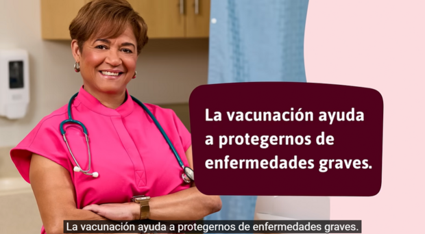 Preview of Spanish language Youtube video featuring nurse Juana