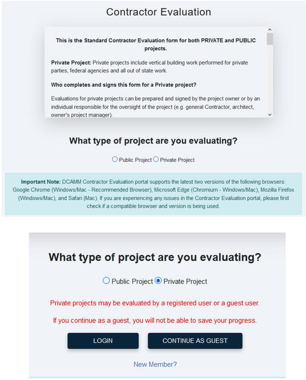 type of project screenshot