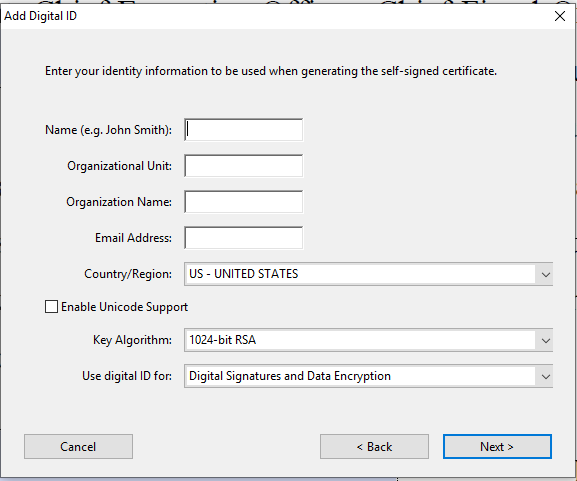 digital signature fields screenshot