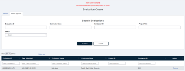 evaluation queue screenshot