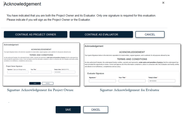 guest acknowledgement screenshot