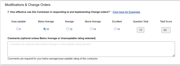 modification of changes screenshot