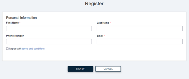 Register Screen screenshot