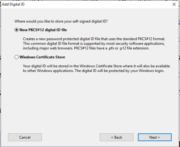 sotre digital signature screenshot