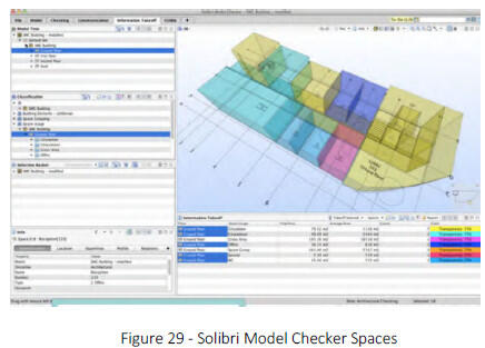 Solibri model checker spaces screenshot