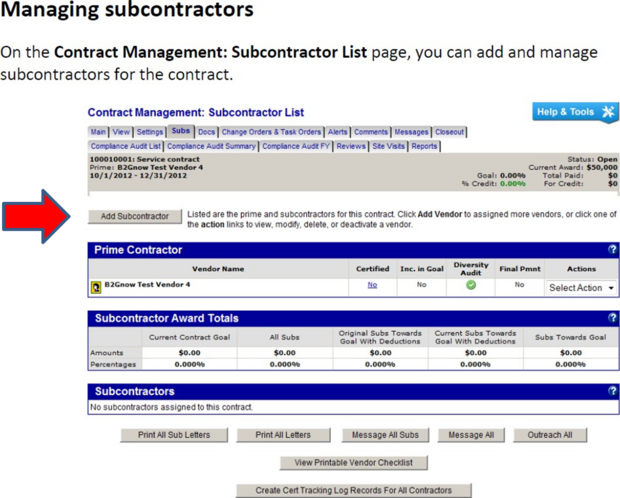 Managing Subcontractors