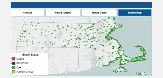 Interactive Beach Water Quality Dashboard Image