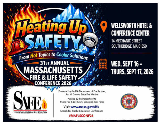 31st Annual Massachusetts Fire and Life Safety Conference 2026 flyer