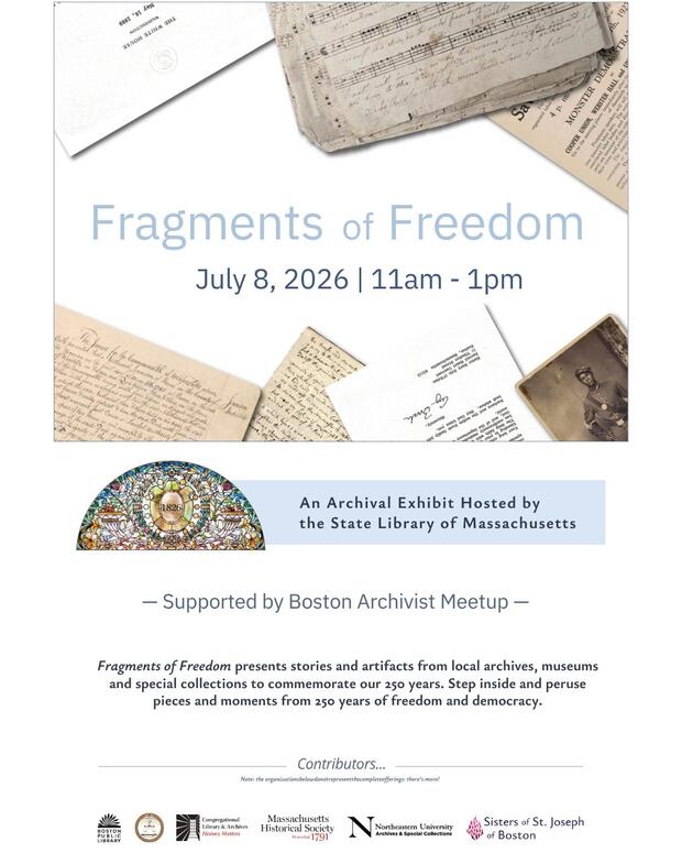 Invitation to Archive Pop-Up: Fragments of Freedom hosted at the State Library