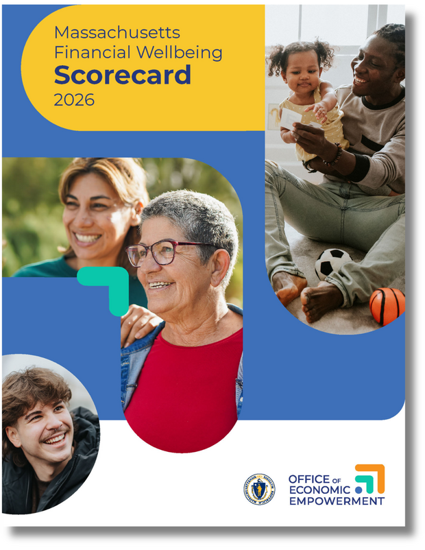 Cover page of the 2026 Massachusetts Financial Wellbeing Scorecard