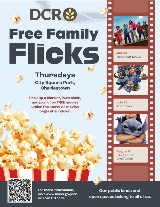 Poster for City Square Park Free Family Flicks.