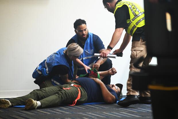 Police training for an active shooter incident