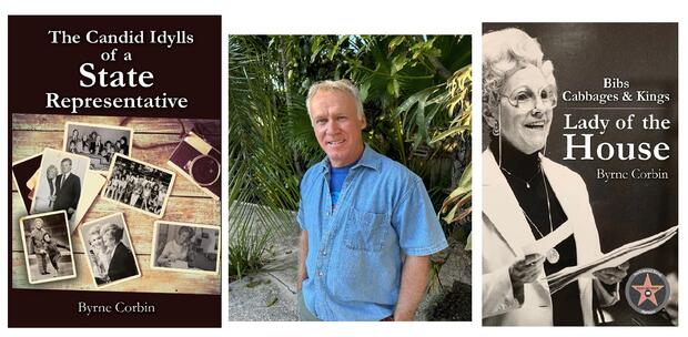 Author Byrne Corbin and book covers