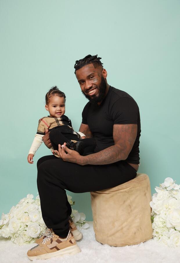 Darnel Andre and baby