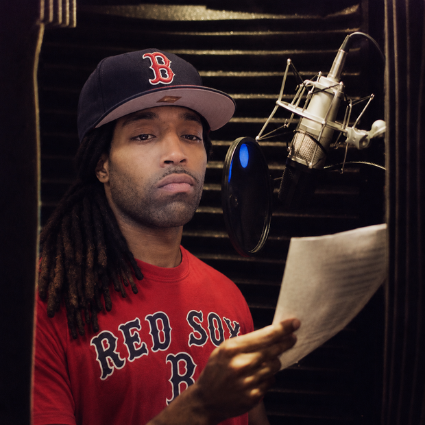 JaMaar 5ive Johnson in a recording studio