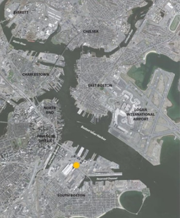 aerial view of massport parcel d2