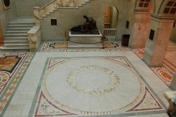 View of Nurses Hall showing Civil War Nurses Statue