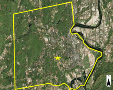 topographical view of village hill property