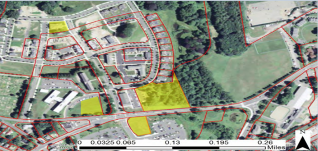 aerial view of village hill northampton property