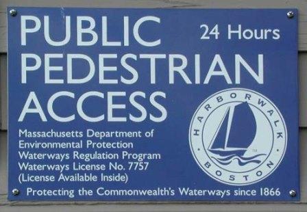 Example of Waterways public access sign
