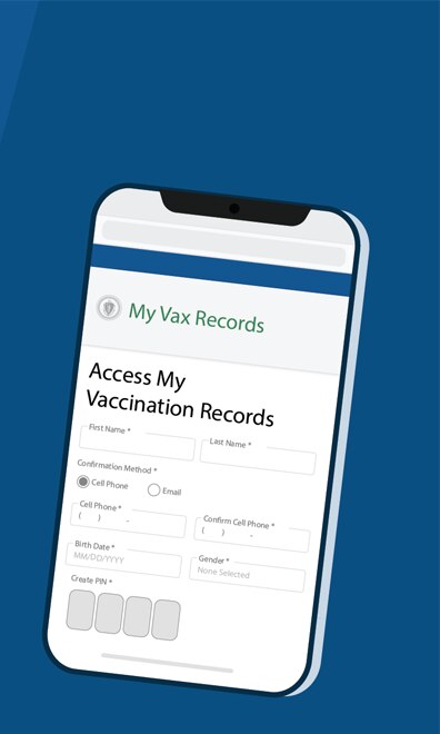 vaccination record on phone