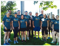 District Attorney Michael O'Keefe along with staff members from the Cape and Islands District Attorney's Office and Officers from the Barnstable Poilce Department