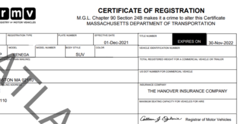 Vehicle Registration | Mass.gov