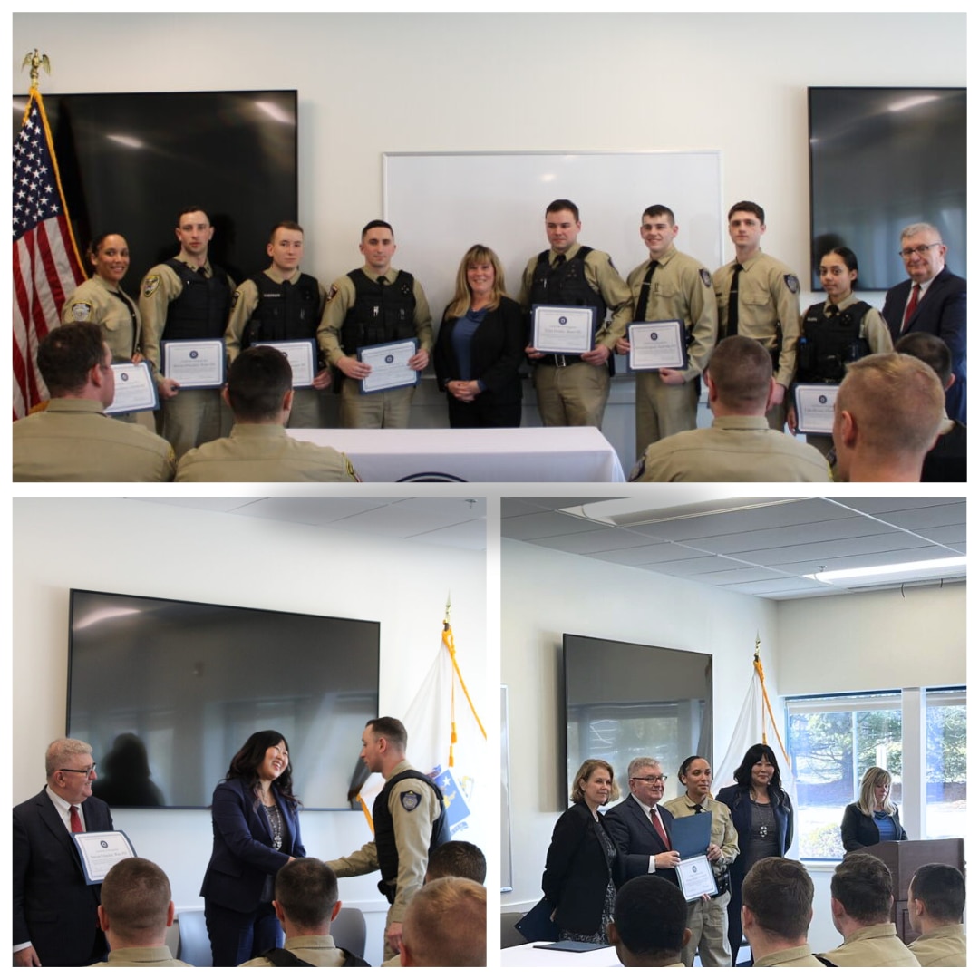 In a ceremony held at the MPTC Holyoke Academy, student officers were recognized for their commendable efforts.